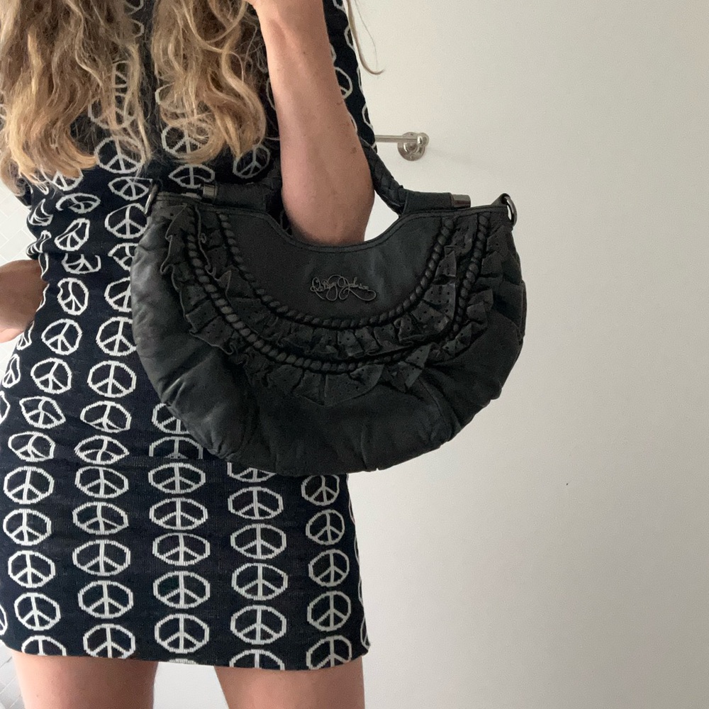 Betsey Johnson Black Leather Bag